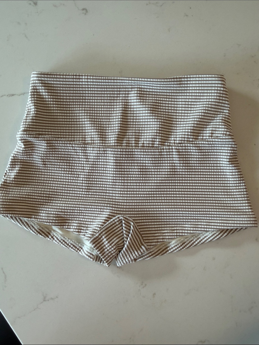 Zulu & Zephyr Cocoa Stripe Swim Boy Short